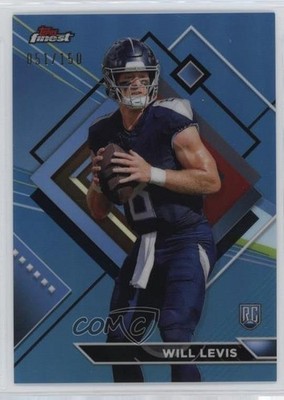 2023 Composite Topps Finest Sky Blue Refractor 51/150 Will Levis Rookie RC rf2
