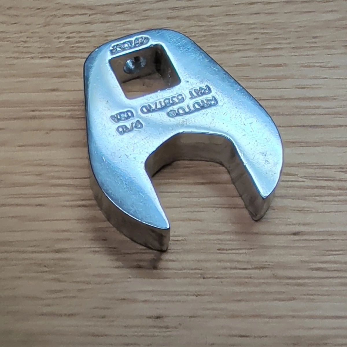 Llave de pie de gallo SAE PROTO 4918CF 9/16 pulgadas, acero acabado cromado, sin trinquete