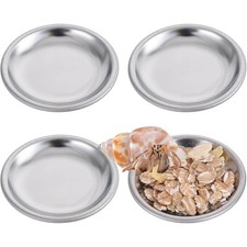 Hermit Crab Food and Water Bowl Set of 4 Small Stainless Steel Feeding Dish for