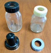 Vintage Evenflo  Similac Embossed Glass Baby Bottles 4 oz. Made in USA