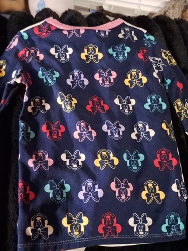 4 Tops 4/5 Girls A Minnie Mouse Pj, Long Sleeve Blck, Navy Tank & Butterfly Tank - Picture 16 of 24