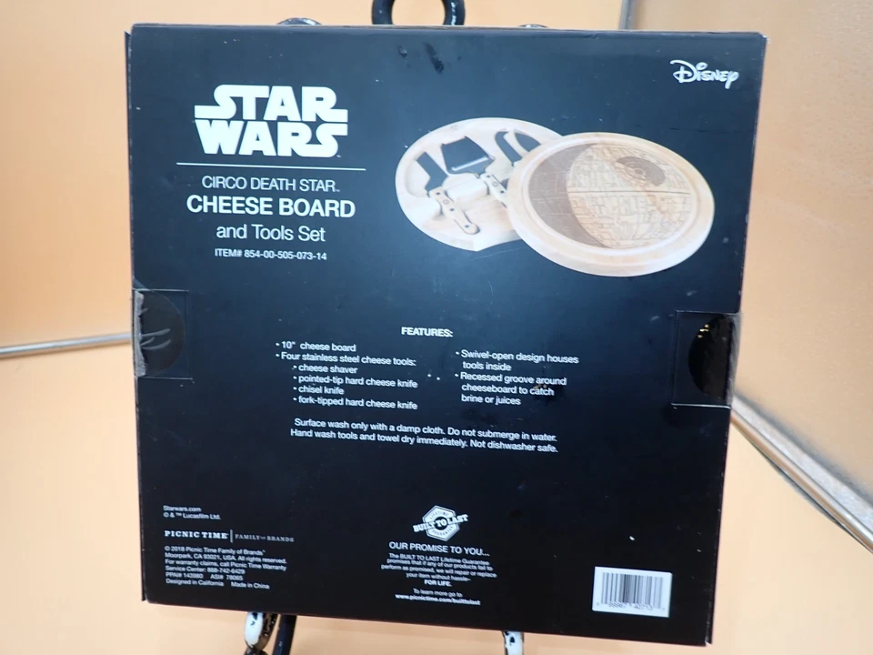Disney Star Wars Circo Death Star Wood Cheese Board w/ Tools Set by Picnic Time - Image 2 of 4