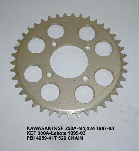 KAWASAKI KSF250 KEF300 PBI 4059 SPROCKET ALUMINUM 41 TEETH | eBay