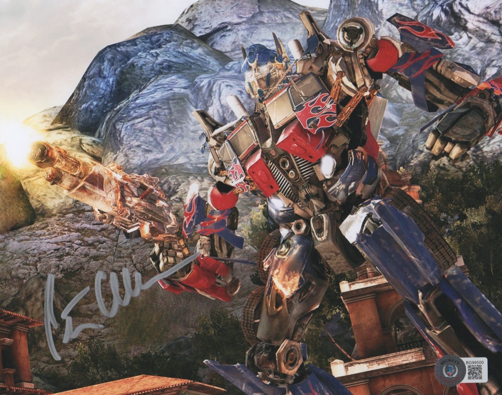 Peter Cullen Autographed Signed OPTIMUS PRIME TRANSFORMERS Movie 8x10 Photo BAS 