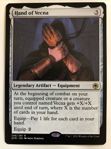Vecna Token MTG Adventures In The Forgotten Realms Hand Of Vecna 246/281 NM Rare | eBay
