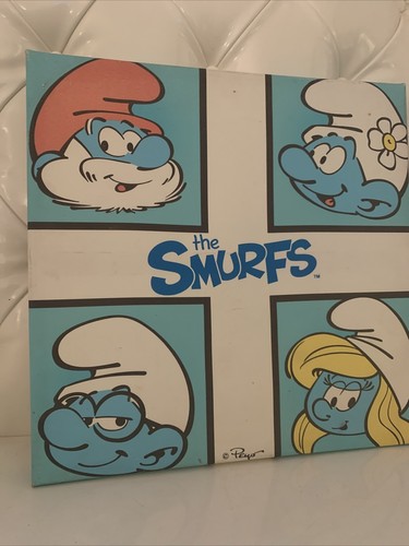 Smurfs Peyo 2011 17”x 17” Lafig Belgium Canvas Wall Art Rare - Picture 20 of 24