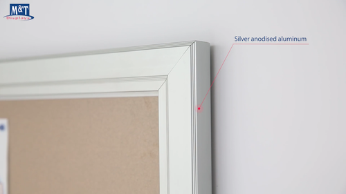 Tablón de anuncios de corcho cerrado aluminio plateado tablón de anuncios exterior 4-6-9x (8,5x11) - Vídeo 1 de 1