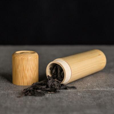 Bamboo Tea kettle Canister Spice Storage Box Organizer Tea Leaf Bottle Tubes Jar