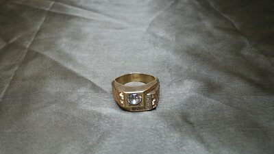 Ge Rings Man MEN'S VINTAGE 18K GE SIZE 9 RING 7 Clear Stones | eBay