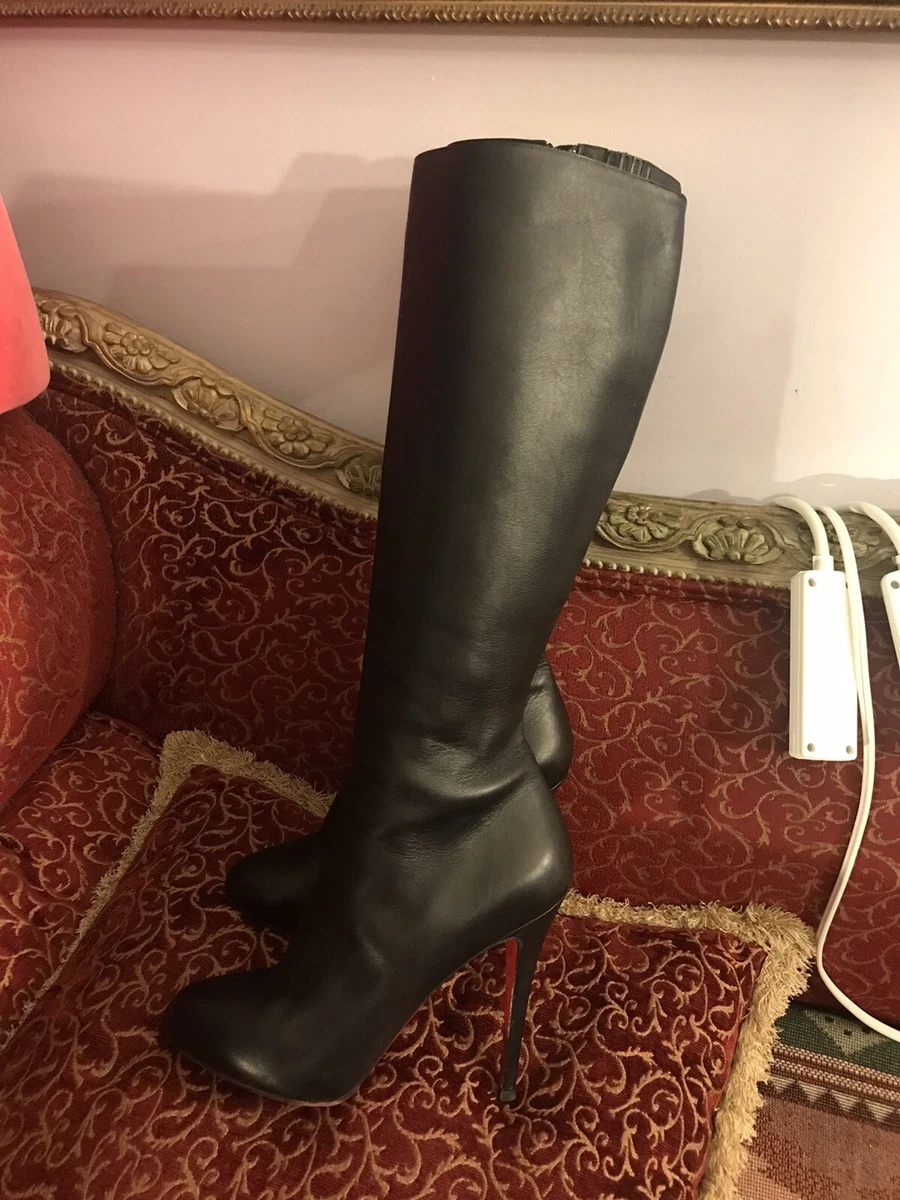 Leather boots Christian Louboutin Black size 39 EU in Leather