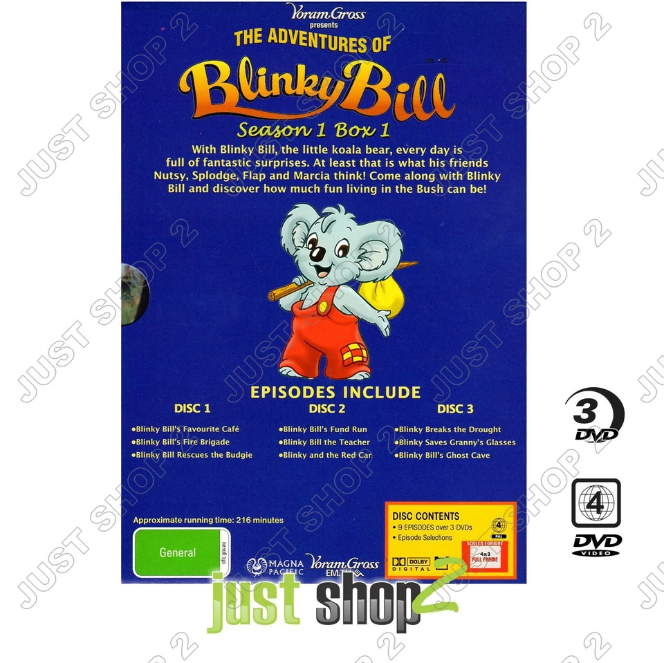 The Adventures Of Blinky Bill : Season 1 : Australian Cartoon : Brand New Boxset - image 2 of 3