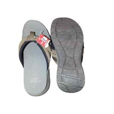 Earth Origins Men's Boyd Brown/Black Sport Flip Flop Sandal  9 M