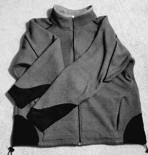 10,000 Ft Above Sea Level Full Zip Fleece Jacket Men MED Dark Gray Green w/Black - Picture 10 of 13