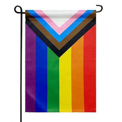 Progress Pride Rainbow Flag Double Sided LGBTQ Gay Lesbian Color of Trans People - Picture 5 of 5