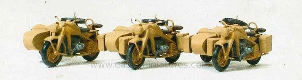 Preiser 16563 - 3 motos side-car militaires, 1939-45  - HO (1:87) - Photo 2/2