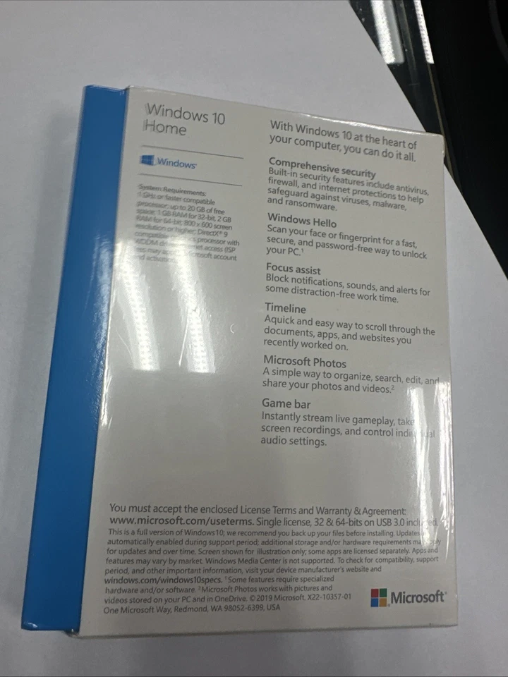 Microsoft Windows 10 Home - Full Edition (PC) Boxed 32 & 64bit Sealed - Image 3 of 3