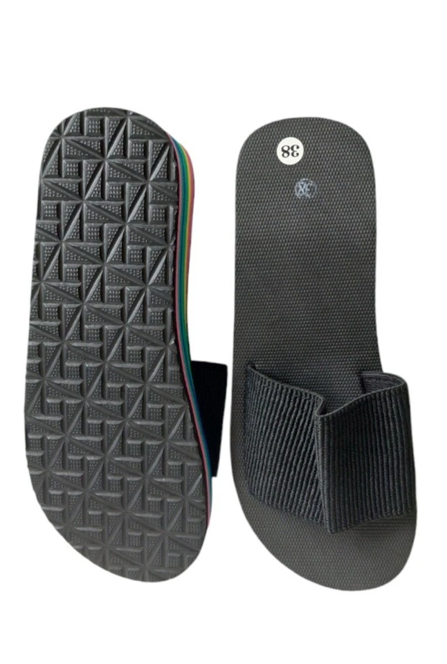 Damen Pantoletten Plateau Keilabsatz Slip On Sandalen Pumps Sommer Flip flops 38 - Bild 4 von 4