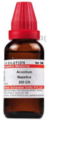 Dr Willmar Aconitum Napellus 200 CH Homeopathic Medicine 30ML F124