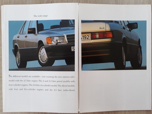 Mercedes Benz 190 Range Brochure 1990 - 2.0 2.6 2.0D 2.5D - Picture 7 of 10
