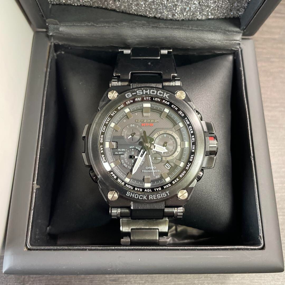 364☆超美品☆ CASIO カシオ G-SHOCK MTG S1000BD Casio G-Shock MTG MTG-S1000BD-1AJF Chrono Analog Solar black