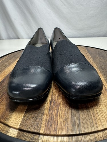 Ros Hommerson Women Size 10 Pumps Navy Leather Low Heel Slip On Shoes - Picture 4 of 15
