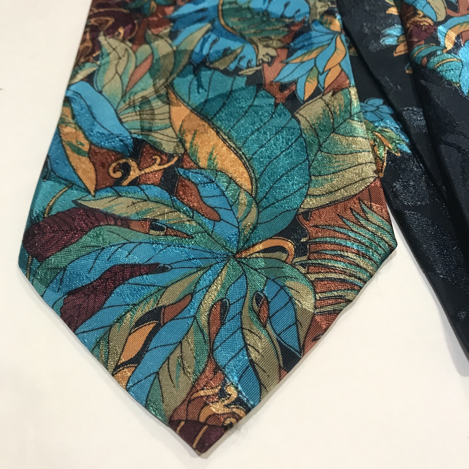 Lost Kingdom Neck Tie Multicolor Tropical Forest … - image 1