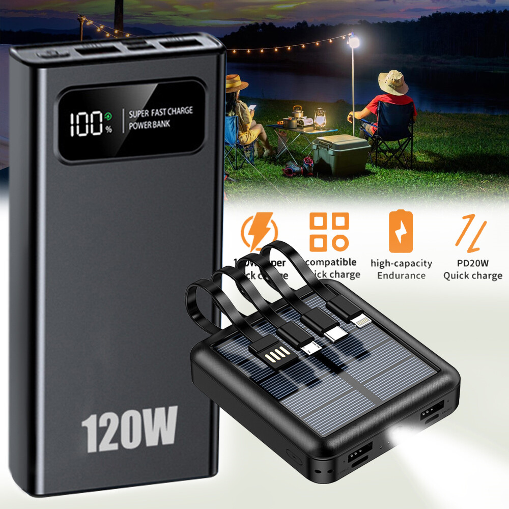 120W 50000mAh Portable Power Bank External Battery Fast Charging for Cell Phone