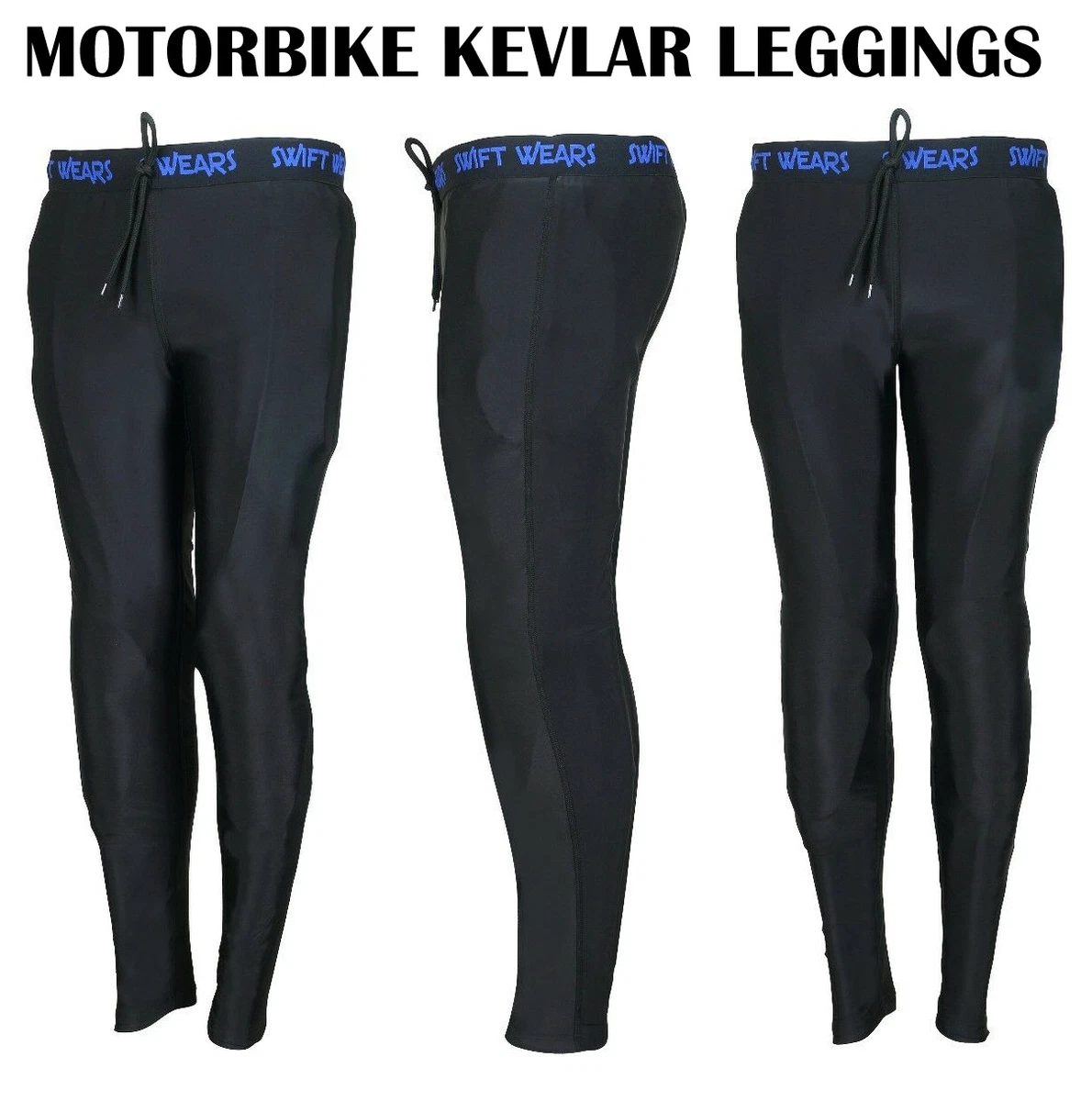 Mens/Ladies Unisex Leggings made with Kevlar Motorcycle Motorbike Pant  Super Fit