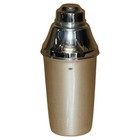 ANTIQUE CIRCA 1920 ART DECO MADE IN ITALY STAMPED SILVER PLATED COCKTAIL SHAKER