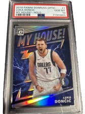 LUKA DONCIC 2019 Panini Donruss Optic MY HOUSE! Holo Prizm PSA 10 GEM MT DALLAS