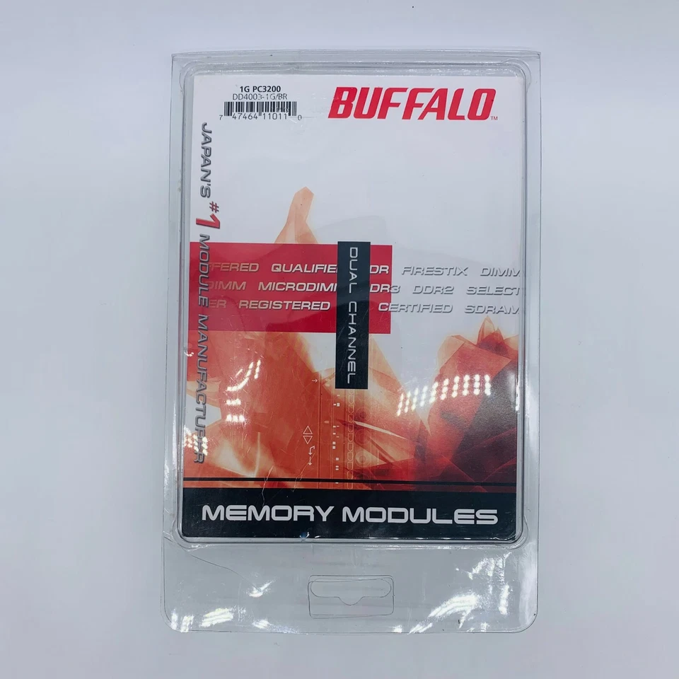 BUFFALO - DD4003-1GB/BR PC3200 DDR-400MHz CL3 Memory Module - Image 2 of 2