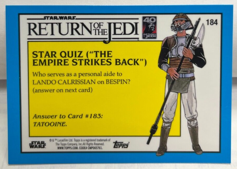 Singer Sy Snootles 2023 Topps Chrome Sapphire Star Wars Return of
