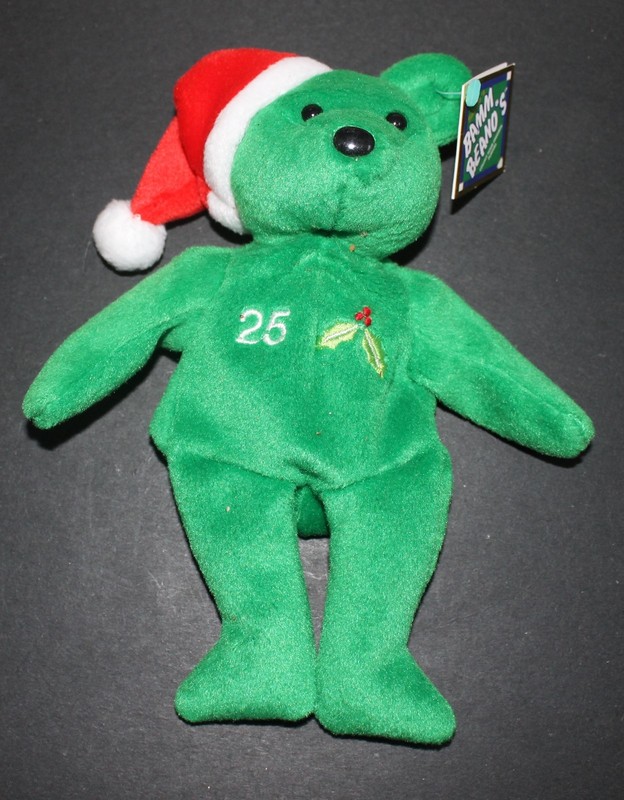 1998 Mark McGwire #25 Christmas Salvino Bamm Beanos Plush Bear - MWMT