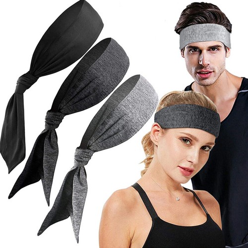 Head Tie Back Headband Sports Headband Sweat Band Hair Sweatband Men Women - Picture 7 of 43