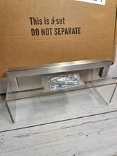 Square Cabinet Handles Brushed Nickel Pulls 6-3/10 inch Hole Centers...