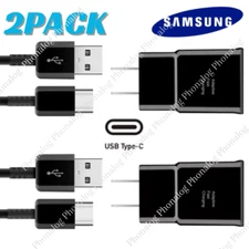 For Samsung Galaxy A51 A14 A13 5G A03S A12 15W Fast Charger USB-C Cable 2 PACK