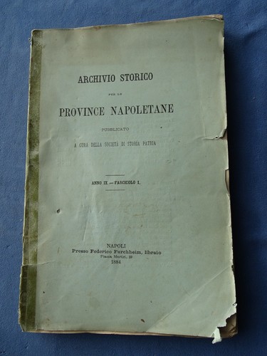 ARCHIVIO STORICO PROVINCIE NAPOLETANE-NAPOLI 1884-GIUSTIZIATI TUMULTI MASANIELLO - Foto 1 di 3
