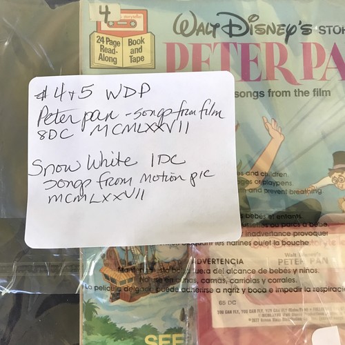 Peter Pan Snow White 7 Dwarfs Dopey Sleepy Sneezy Doc WDP Read Along Bk Tape 2 - Picture 12 of 12