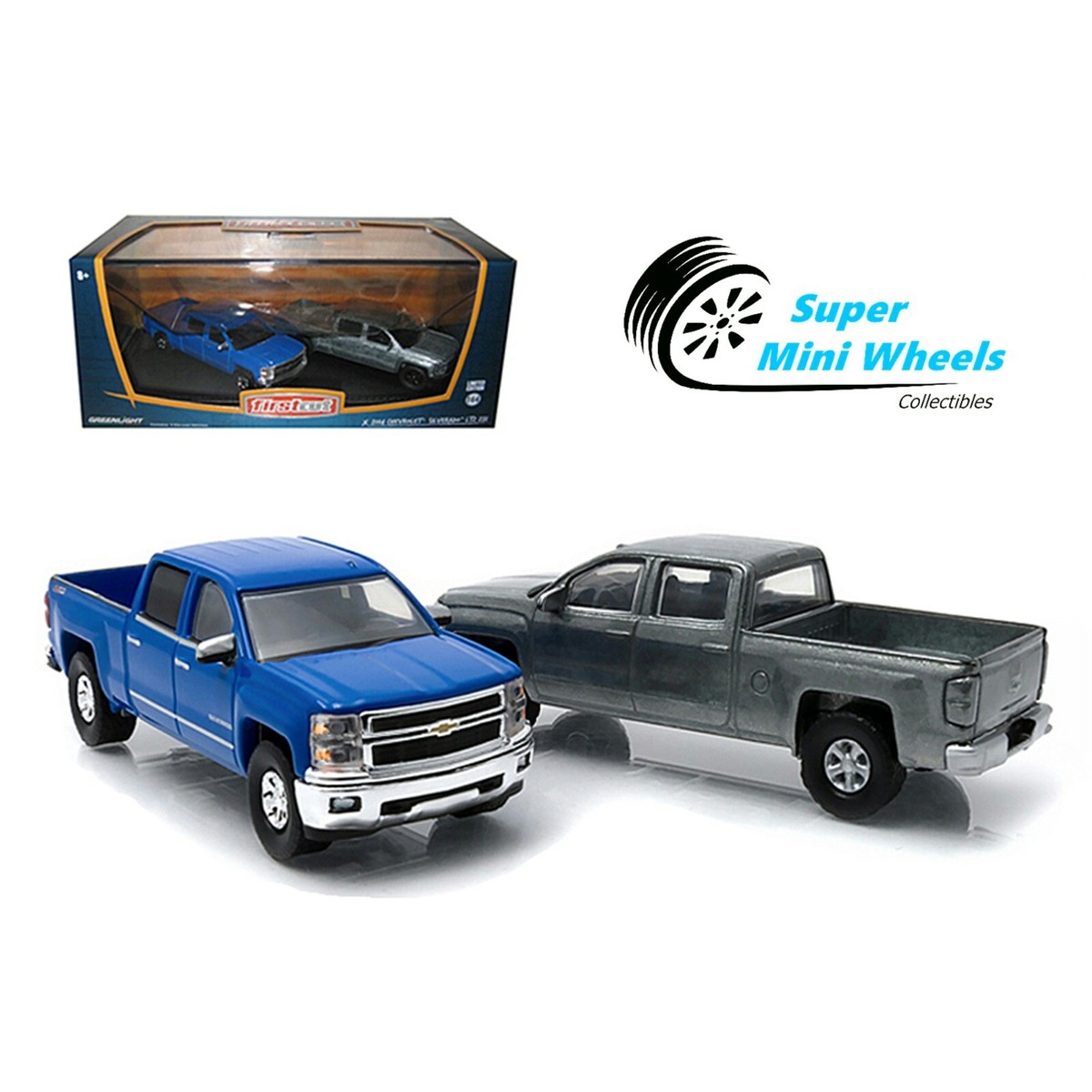 Greenlight 1:64 Firstcut - 2014 Chevy Silverado - 2 Car set
