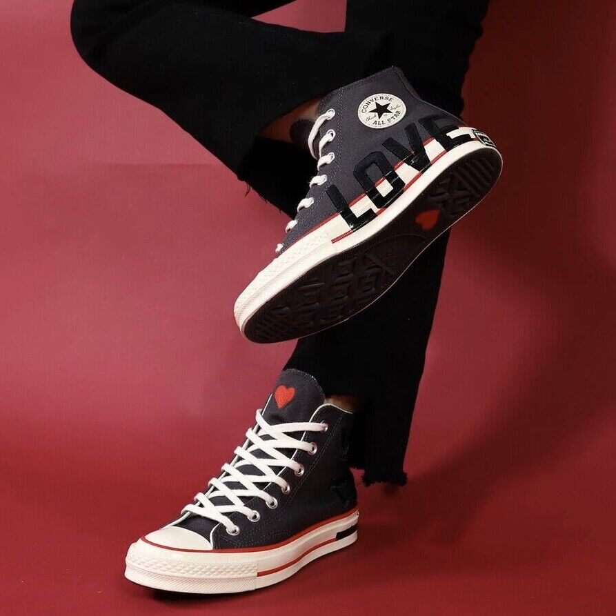 Converse Chuck Taylor 70 Hi 'Love Fearlessly' Dark Grey Red Converse Chuck Taylor 70 Hi 'Love Fearlessly' Dark Grey Red