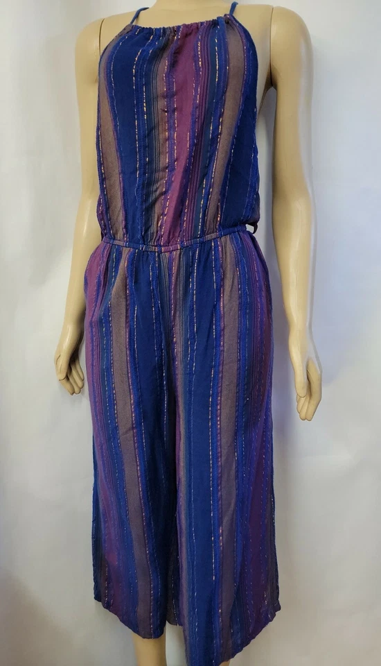 Mono Cleobella TALLA 4P Lois Púrpura Rayas Metálicas Pierna Ancha 8 #C3 Foto 4 de 4