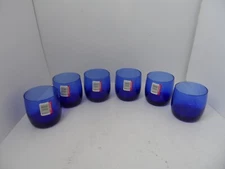 Lot of 6 LUMINARC Cobalt Blue Tumblers Century Cooler Saphir 8 oz. - NEW