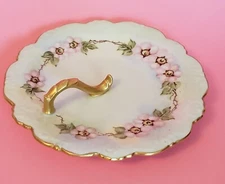 Vintage Tidbit Serving Tray Plate Limon Dish Artist Signed Hand Painted Nappy