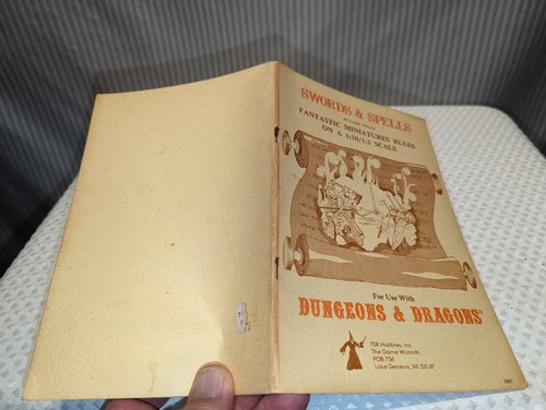 SWORDS & SPELLS,ORIGINAL 1979  D&D Dungeons & Dragons TSR Vintage D&D - Picture 2 of 4