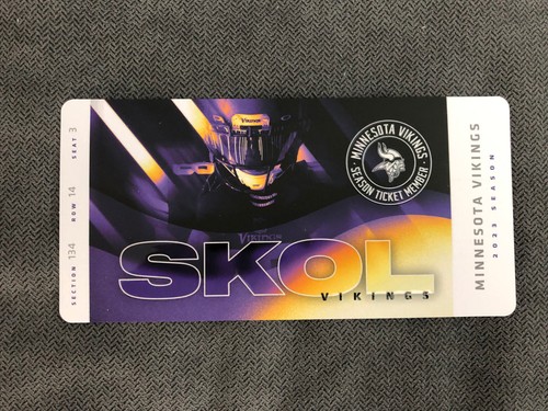 2023 MINNESOTA VIKINGS COMMEMORATIVE SOUVINER SEASON TICKET - 第 1/2 張圖片