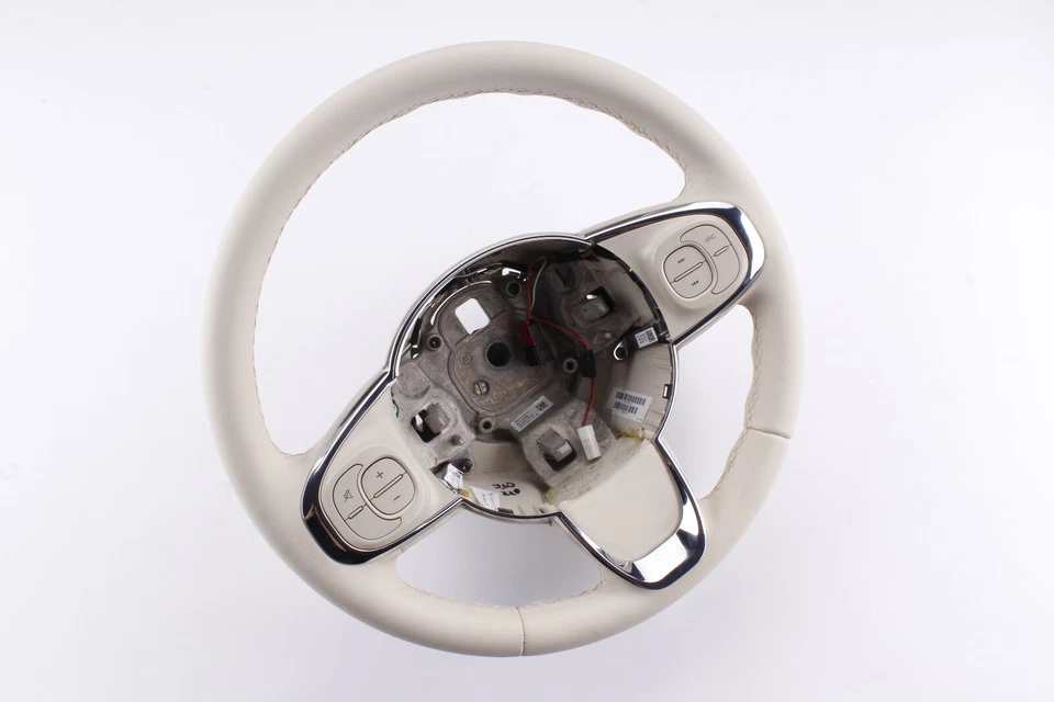 Lenkrad beziehen mit Leder für Fiat 500 2014-2021 beige Mcarstyling ⭐⭐⭐⭐⭐ - Bild 2 von 4