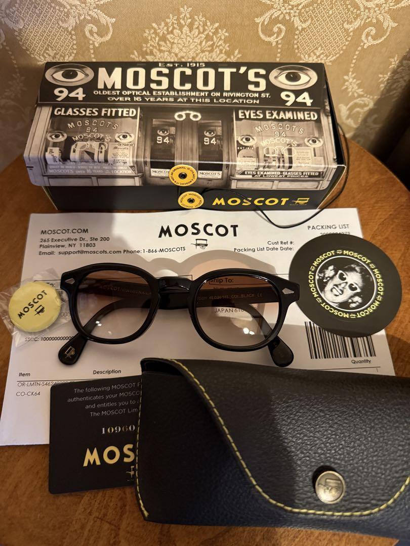 MOSCOT LEMTOSH 46 24-145 SUNGLASSES BLACK FRAME RED LENS MOSCOT LEMTOSH 46 24-145 SUNGLASSES BLACK FRAME RED LENS