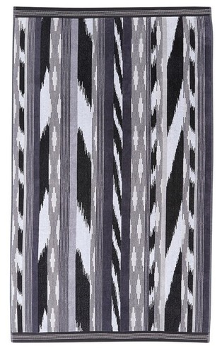 MISSONI HOME 'Clint (601)' Abstract Stripe Designer Hand Towel B/W 27" x 16" NEW - Picture 2 of 23