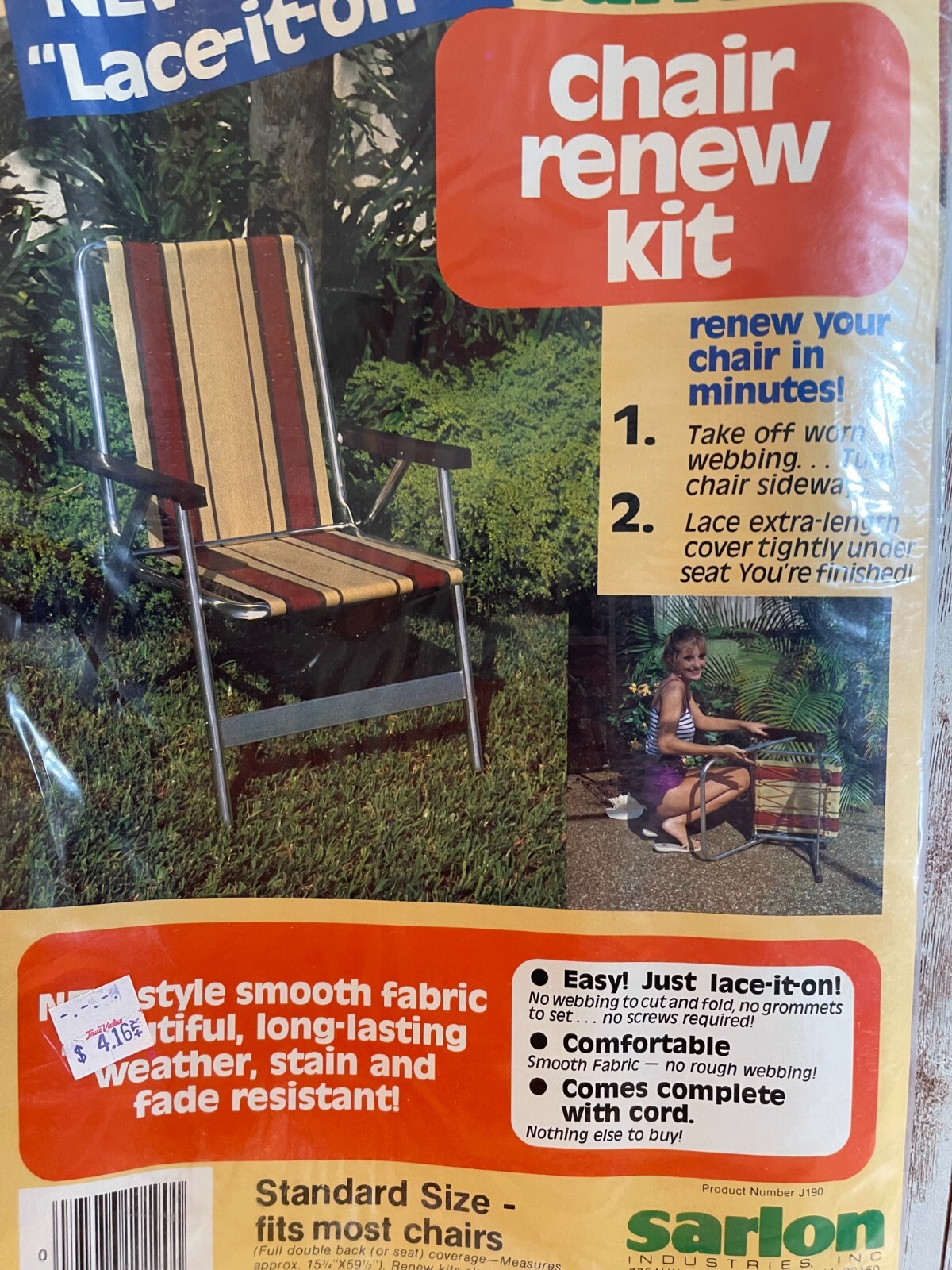 Sarlon Vintage Lawn Garden Chair Replacement bing Fabric Renew Kit
