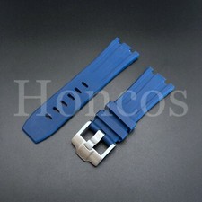 28MM AP RUBBER BAND STRAP FITS FOR AUDEMARS PIGUET ROYAL OAK OFFSHORE 15703 BLUE